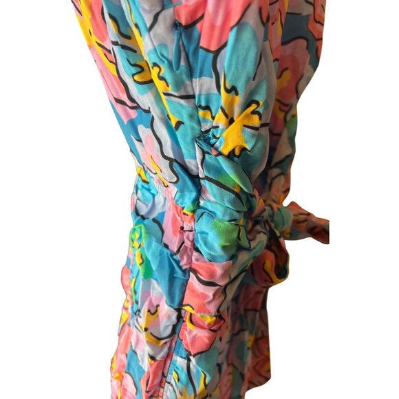 For Love & Lemons Yasmin Mini Dress Monet Floral Bamboo New Size Small - Picture 7 of 13